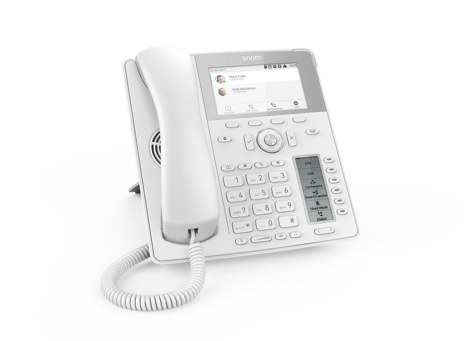 SNOM D785 IP Phone White, High-resolution 4.3 Zoll TFT colour display, 24 freely programmable function keys, Bluetooth, USB headset compatible SNOM D785 IP Phone White, High-resolution 4.3 Zoll TFT colour display, 24 freely programmable function keys, Bluetooth, USB headset compatible